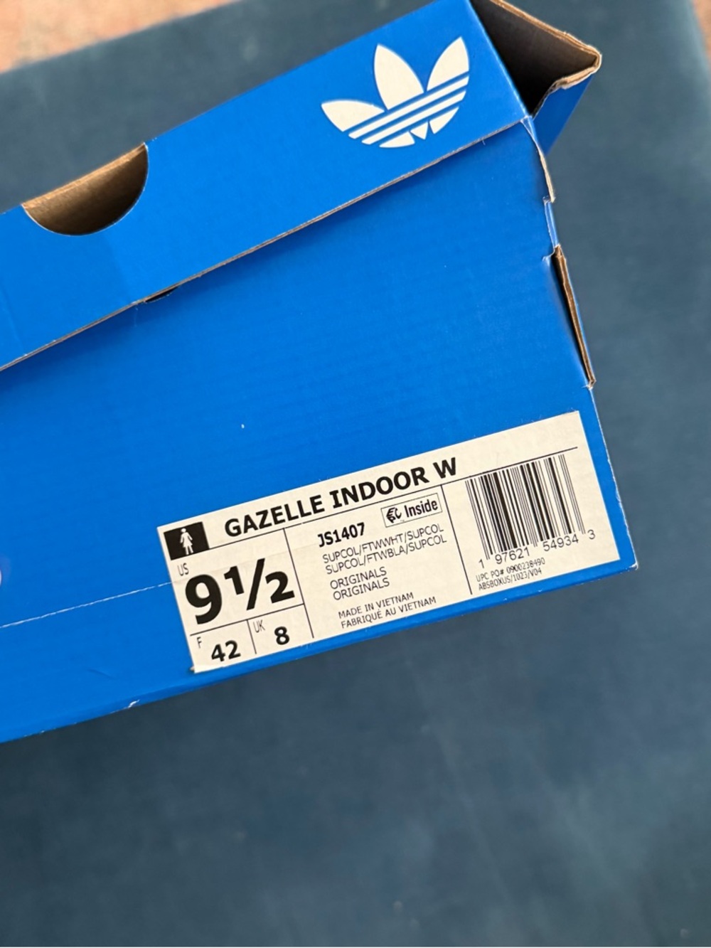 adidas Blue & White Gazelle Indoor Shoe Box - Picture 4 of 4